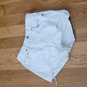 Levi's 501 cutoff denim shorts light wash